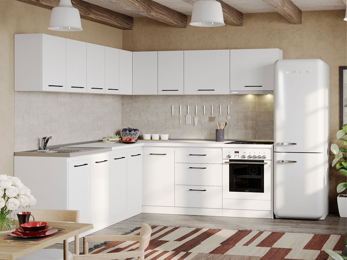 Kitchen furniture on the Bianca Rita corner - 66 - 220/220 cm