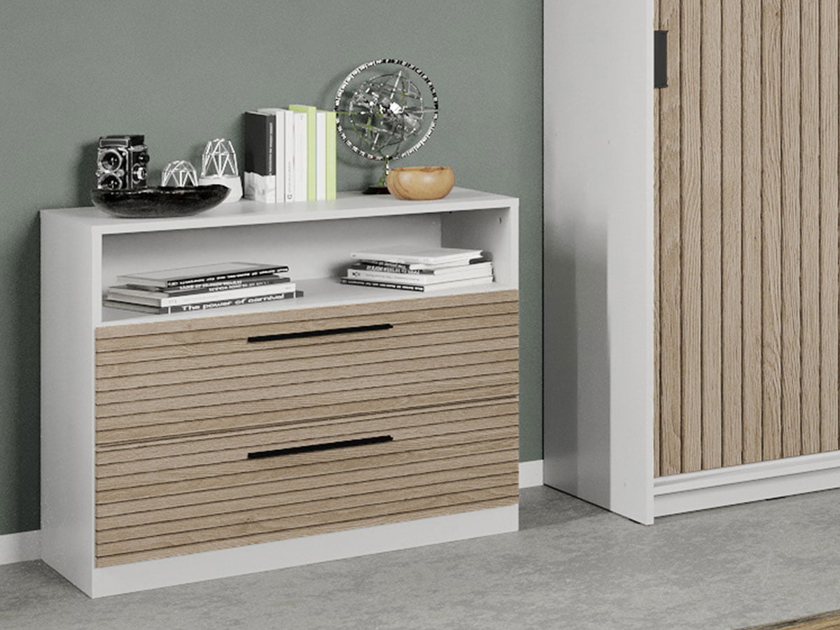 Convenue with drawers - Open Oak - Line