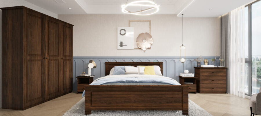 Bedroom Marrone Apollo, Solid Lime Wood - Take advantage of the offers